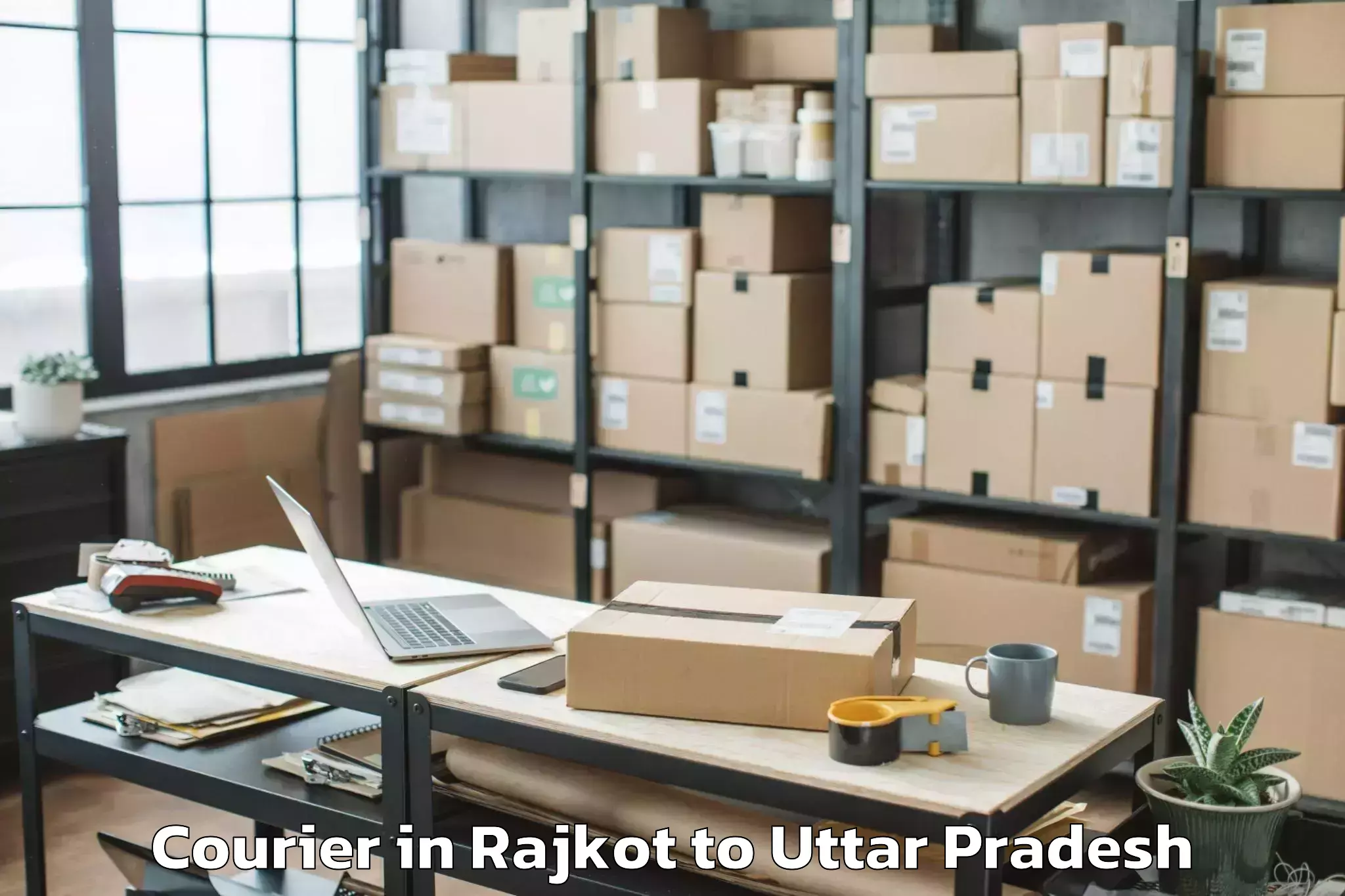 Top Rajkot to Khairabad Courier Available